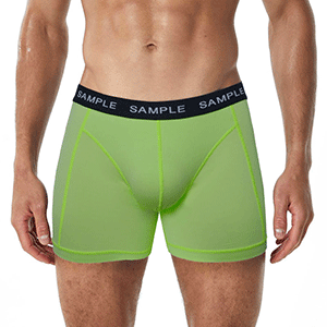 How is a men’s thong constructed differently from a brief?